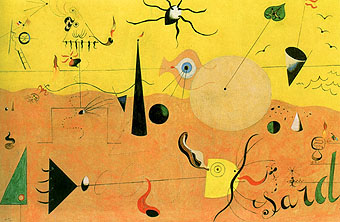 Catalan Landscape The Hunter 1923 - Joan Miro reproduction oil painting