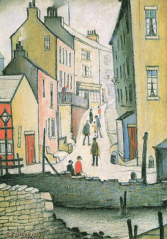 An Old Street 1937 - L-S-Lowry reproduction oil painting
