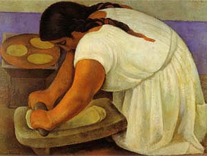 la Molendera (The Grinder) 1924 - Diego Rivera reproduction oil painting