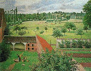 View from my Window Eragny - Camille Pissarro reproduction oil painting