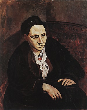 Portrait of Gertrude Stein 1905-06 - Pablo Picasso reproduction oil painting