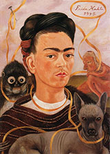 Self Portrait with Small Monkey 1945 - Frida Kahlo