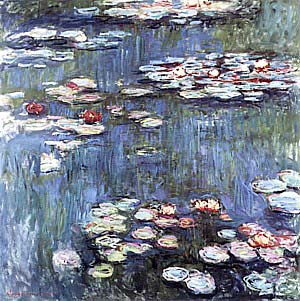 Water Lilies, 1917 - Claude Monet reproduction oil painting