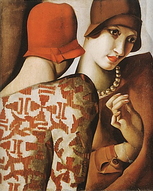 Sharing Secrets, 1928 - Tamara de Lempicka reproduction oil painting