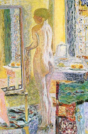 Nude in the Mirror 1931 - Pierre Bonnard reproduction oil painting