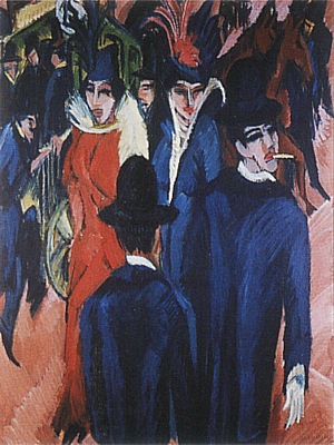 Berlin Street Scene, 1913 - Ernst Kirchner reproduction oil painting