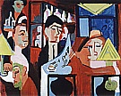 Cafe in Davos, 1928 - Ernst Kirchner reproduction oil painting