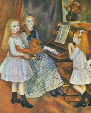 The Daughters of Catulle Mendes 1888 - Pierre Auguste Renoir reproduction oil painting