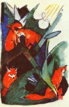 Four Foxes - Franz Marc reproduction oil painting