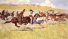 The Fight for the Stolen Herd - Frederic Remington