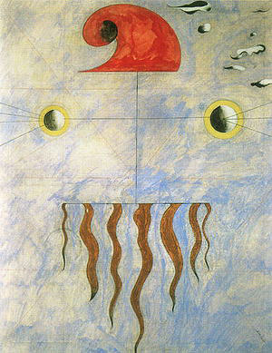 Head of a Catalan Peasant (2) 1925 - Joan Miro reproduction oil painting