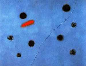 Blue I 1961 - Joan Miro reproduction oil painting