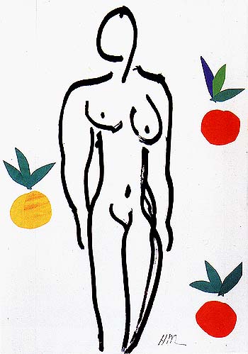 Nude with Oranges 1952 - Henri Matisse reproduction oil painting