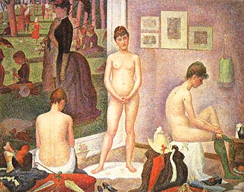 Les Poseuses 1886 - Georges Seurat reproduction oil painting