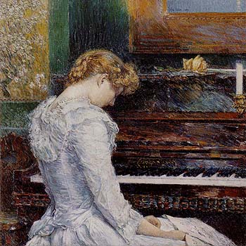 The Sonata 1893 - Childe Hassam reproduction oil painting