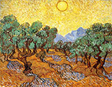 Olive Trees with Yellow Sky and Sun 1889 - Vincent van Gogh