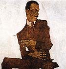 Portrait of Arthur Roessler 1910 - Egon Scheile
