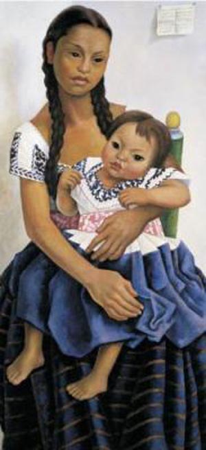 Portrait of Delfina Flores - Diego Rivera reproduction oil painting