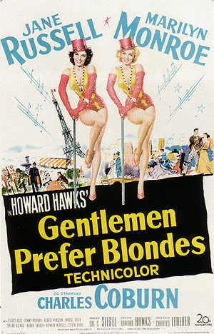 GENTLEMEN PREFER BLONDES, HOWARD HAWKS - Classic-Movie-Posters reproduction oil painting