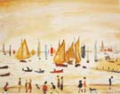 Yachts 1959 - L-S-Lowry reproduction oil painting
