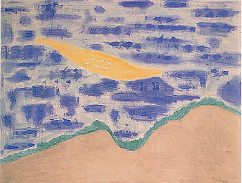 Sandbar and Seabirds 1958 - Milton Avery reproduction oil painting