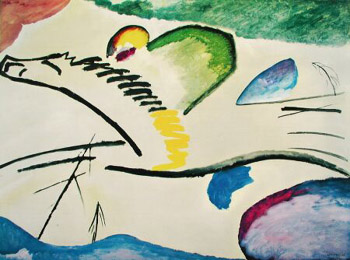 Lyric Man on a Horse - Wassily Kandinsky reproduction oil painting