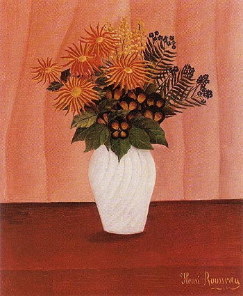 Flowers 1895 1900 - Henri Rousseau reproduction oil painting