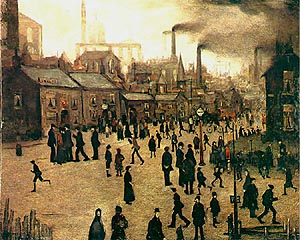 A Manufacturing Town 1922 - L-S-Lowry reproduction oil painting