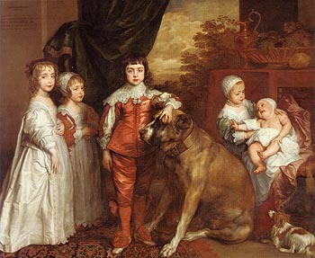 The five Eldest Children of Charles 1637 - Van Dyck reproduction oil painting