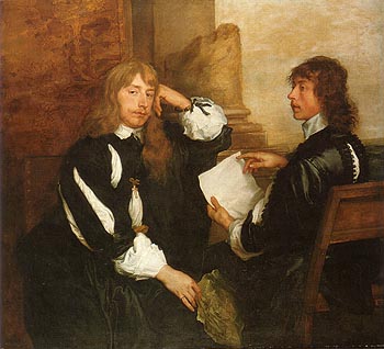 Thomas Killigrew and an Unknown Man 1638 - Van Dyck reproduction oil painting