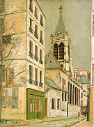 The Church Saint- Severin - Maurice Utrillo