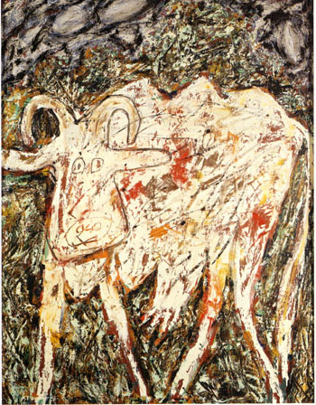 Cow with the Beautiful Muzzle 1954 - Jean Dubuffet reproduction oil painting