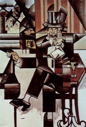 Man in the Cafe 1912 - Juan Gris reproduction oil painting