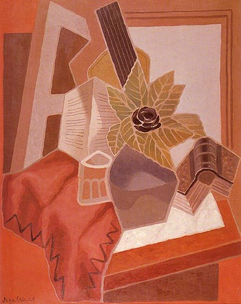 The Flower on the Table 1925 - Juan Gris reproduction oil painting