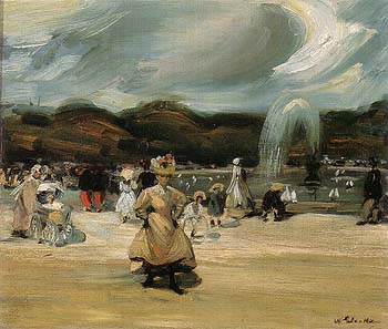 In The Luxembourg 1896 - William Glackens reproduction oil painting