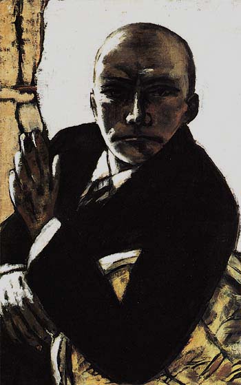 Self Portrait in Black 1944 - Max Beckmann reproduction oil painting