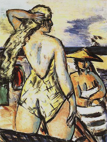 Girl by the Sea 1938 - Max Beckmann reproduction oil painting