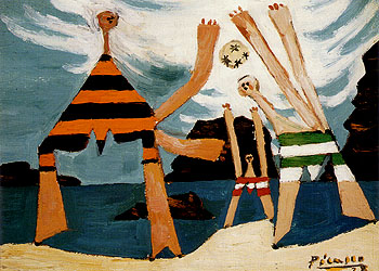 Bathers with a Ball 1928 - Pablo Picasso reproduction oil painting