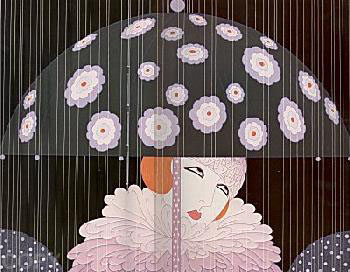 Erte Spring Showers - Erte reproduction oil painting