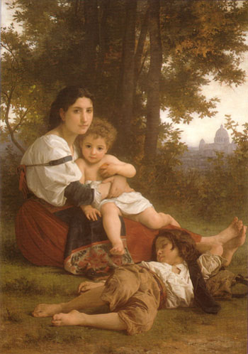 Rest 1879 - William-Adolphe Bouguereau reproduction oil painting