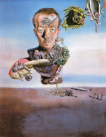 portrait of Pauleluare 1929 - Salvador Dali reproduction oil painting