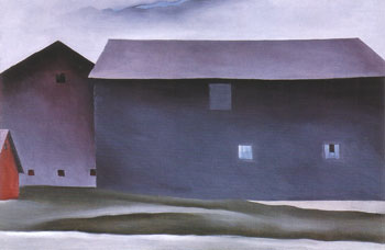 Lake George Barns 1927 - Georgia O'Keeffe reproduction oil painting