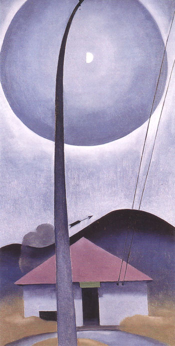 Flagpole Little House Moonring Lake George 1925 - Georgia O'Keeffe reproduction oil painting