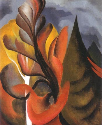 Maple and Cedar Lake George 1922 - Georgia O'Keeffe reproduction oil painting