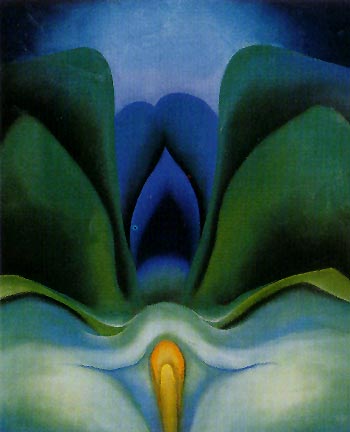 Blue Flower 1918 - Georgia O'Keeffe reproduction oil painting