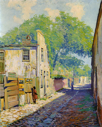 Charleston Houses St Michael s Alley 1917 - Alson Skinner Clark reproduction oil painting