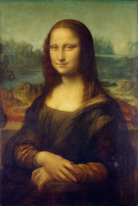 Mona Lisa Portrait of Lisa Gherardini wife of Francesco del Giocondo - Leonardo da Vinci reproduction oil painting