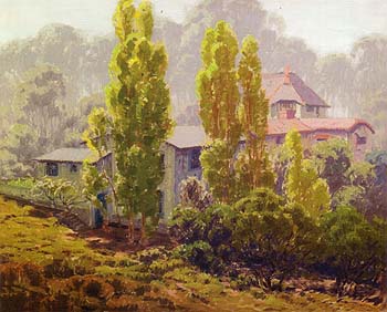 Untitled House and Trees 1925 - Sam Hyde Harris reproduction oil painting