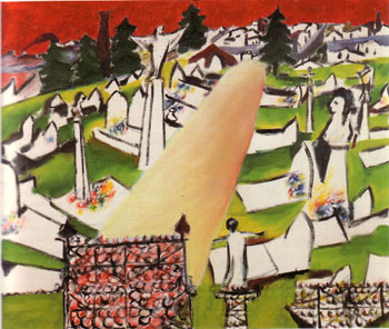 Ballarat Cemetery 1943 - Sidney Nolan reproduction oil painting