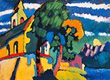 Riegsee Village Church 1908 - Wassily Kandinsky